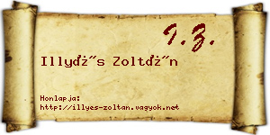 Illyés Zoltán névjegykártya