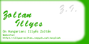 zoltan illyes business card